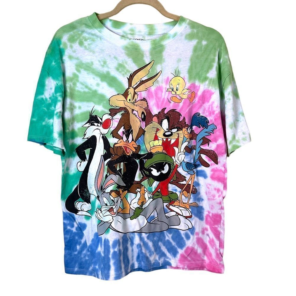 Looney Tunes Tye-Dye Graphic Tee Size Medium
